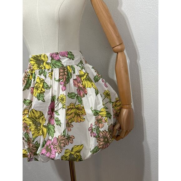 AFRM Freya Floral Bubble Mini Skirt 27 Coquette Ballet Soft Girl Spring Easter - Picture 3 of 12